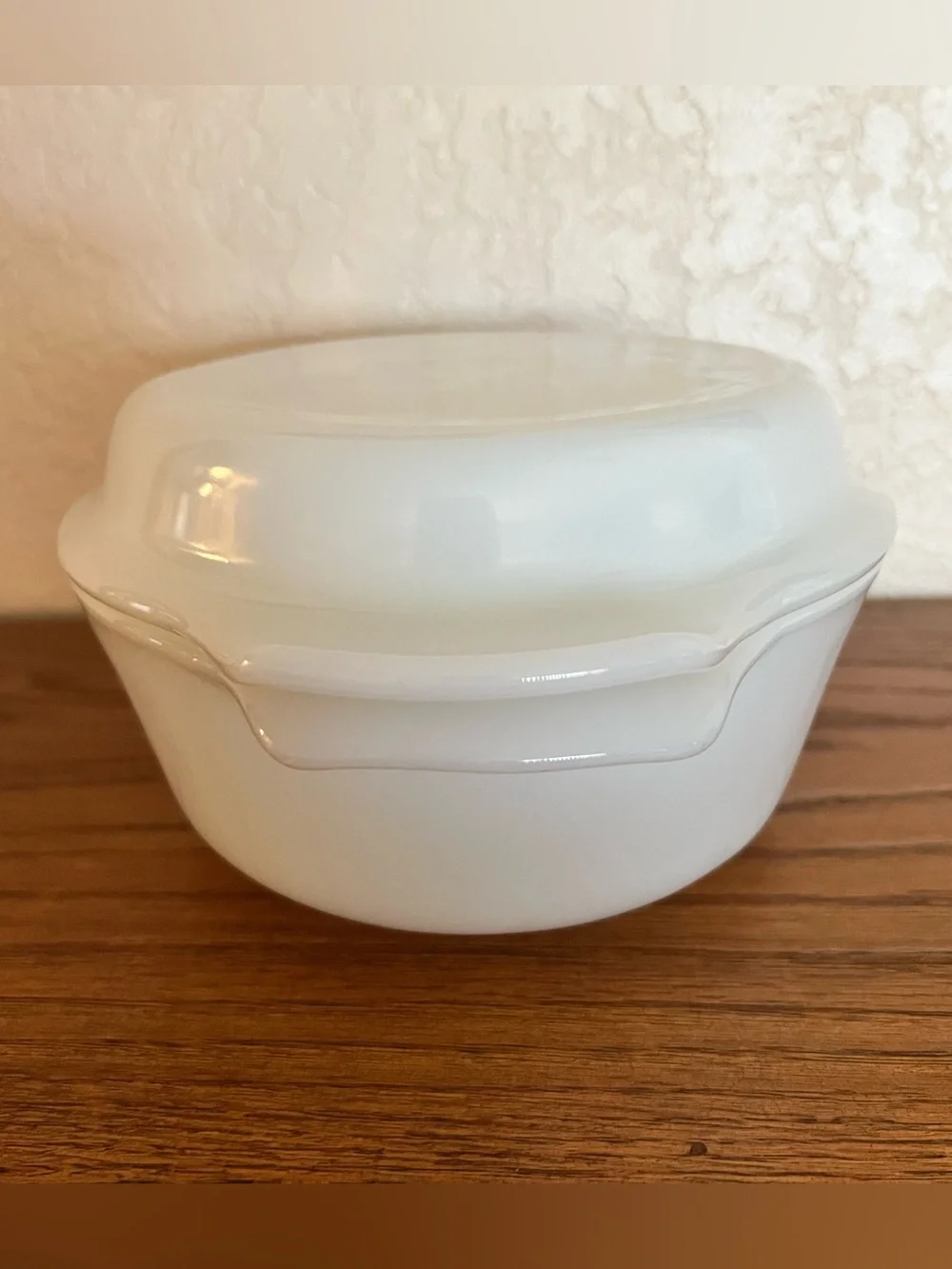 Vintage Anchor Hocking Fire King Milk Glass Casserole Dish with Lid